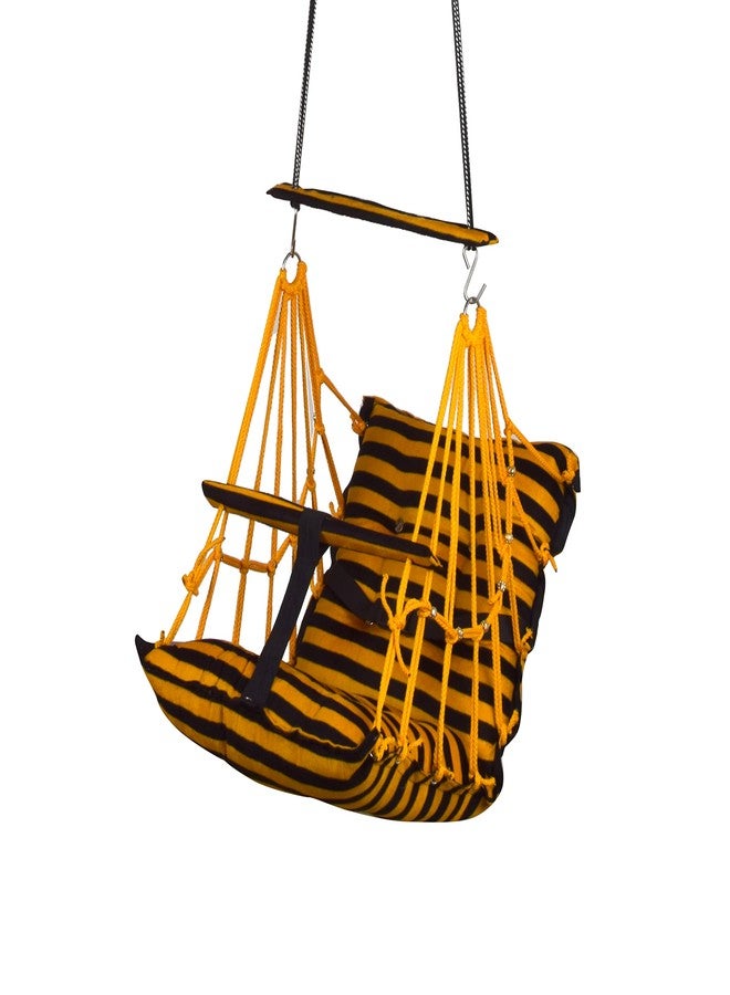 BOFFLE® Cotton Swing Chair for Kids Baby's Children Folding and Washable1-3 Years with Safety Belt/Home,Garden Jhula for Babies|Swing for Kids | Seat and Back Side 16x16 inch - Image 2